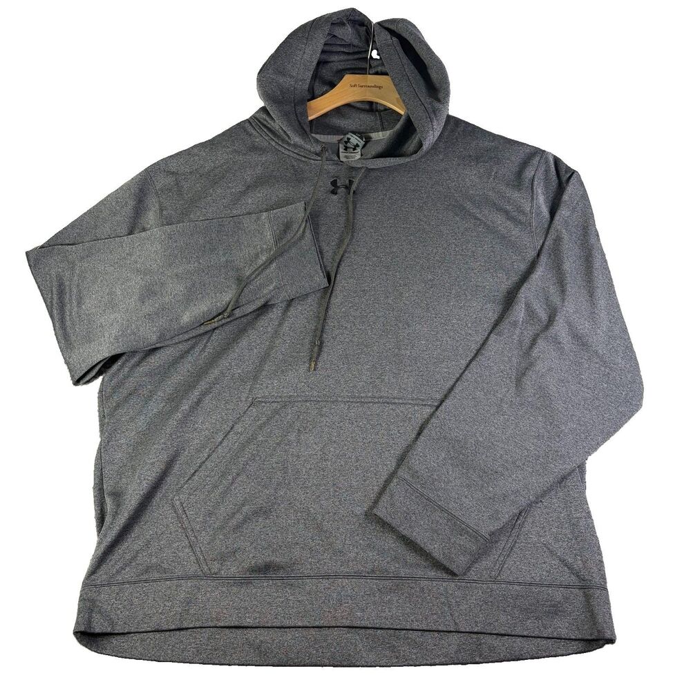 Under Armour Legacy Hoodie Mens XXL Pullover Gray Activewear Training Gym Winter